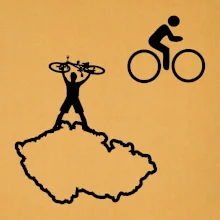 Mapa ČR + kolo na prsu