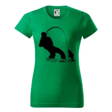 Rybár ťahajúce rybu