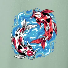 Yin & Yang Koi kapor - červený