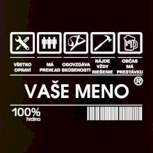 Vaše meno - čiarový kód