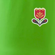 Folklór na prsníku tulipán