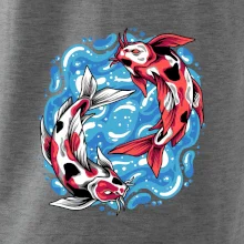 Yin & Yang Koi kapor - červený