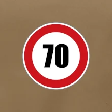 Dopravná značka - obmedzenie rýchlosti 70