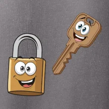 Parové tričká - Zámok a kľúč