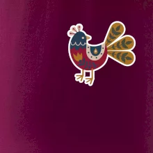 Folklór na prsníku sliepky