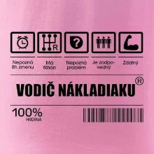 Čiarový kód - Vodič nákladiaku