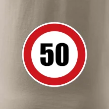 Dopravná značka - obmedzenie rýchlosti 50