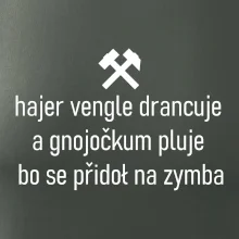 Hajer vengle drancuje a gnojočkum pluje bo se přidoł na zymba