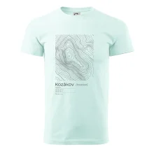 Kozákov - vrstevnice v obdĺžniku