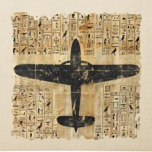 Egyptské hieroglyfy lietadlo