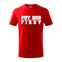 Put God first hrubý nápis