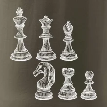 Šachové figúrky kreslené