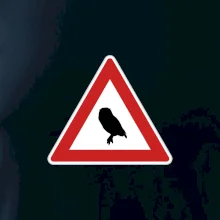 Dopravná značka - Pozor sova