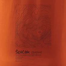 Špičák - vrstevnice v obdĺžniku