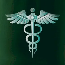 Hrdinovia zdravotníctva - logo (Pecka design)