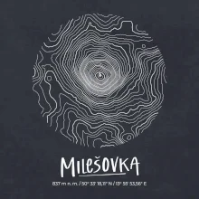 Milešovka - vrstevnice v kruhu
