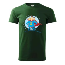 Táta superman - dievča a chlapec Táta superman - dievča a chlapec