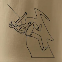 Lezec na skale jedným ťahom