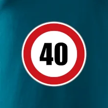 Dopravná značka - obmedzenie rýchlosti 40