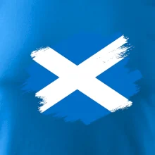 Škótska vlajka kreslená štetcom