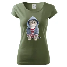 Mačka v pruhovanom triku