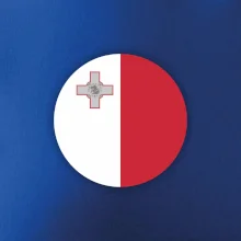 Vlajka Malta okrúhla veľká