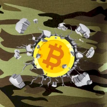 Bitcoin v tričku Bitcoin v tričku