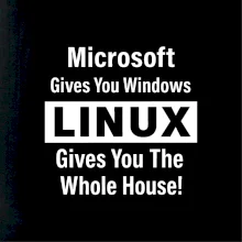 Microsoft Gives You Windows LINUX Gives You The Whole House!