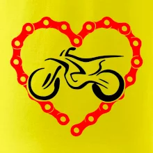 Moto srdce reťaz - enduro