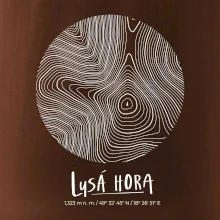 Lysá hora - vrstevnice v kruhu