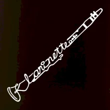 Klarinet nápis Klarinet nápis