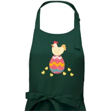 Sliepka sediaca na veľkonočnom vajci