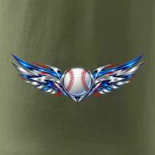 Baseballový míček s kovovými křídly