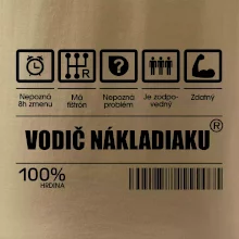 Čiarový kód - Vodič nákladiaku