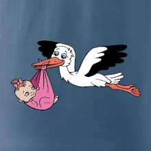 Bocian a bábätko - dievča (Hana-creative)