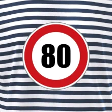 Dopravná značka - obmedzenie rýchlosti 80 Dopravná značka - obmedzenie rýchlosti 80