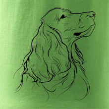 Anglický kokeršpaniel čierna kresba