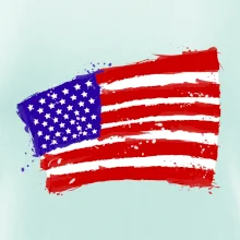 Americká vlajka ohnutá