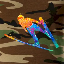 Skokan na lyžiach splash