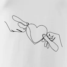 Dve ruky a srdce jedným ťahom