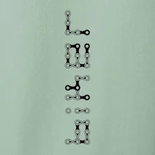 Biker nápis na výšku reťaz