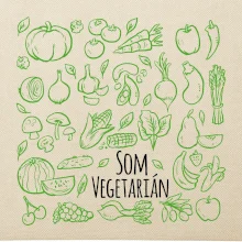 Som vegetarián - zelenina vo štvorci