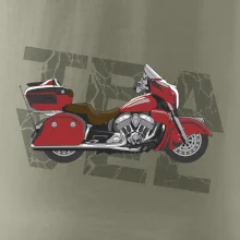 Cestovná motorka Amerika červená