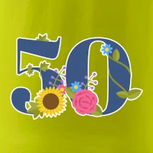 Kvetinové číslo kreslené - 50