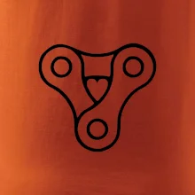Cyklo srdce reťaz trojuholník