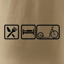 Eat sleep kolobežka veľké a malé koleso