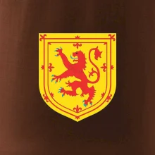 Škótsky lev na hrudi