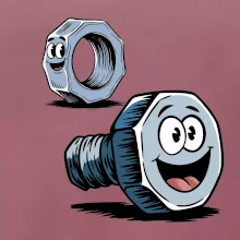 Parové tričko - Skrutka a matka Parové tričko - Skrutka a matka