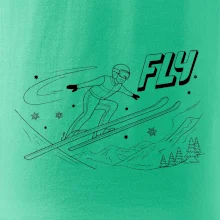 Skokan na lyžiach čierny obrázok FLY