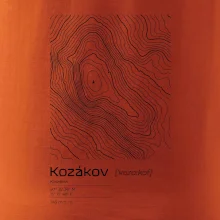 Kozákov - vrstevnice v obdĺžniku